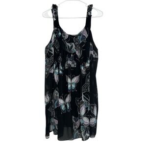 Vintage Apostrophe Y2K Women's BUtterfly Tunic Lined Tank Top Size 1X